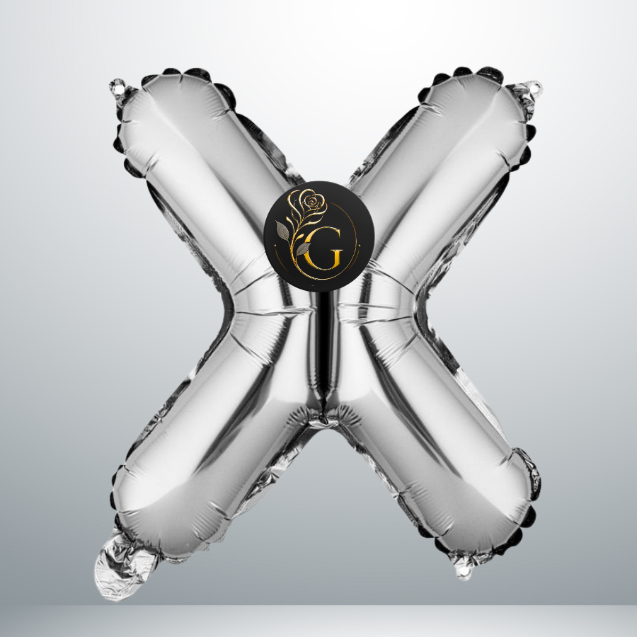 بالون هيليوم حرف X طائر أحجام مختلفة - Grigio