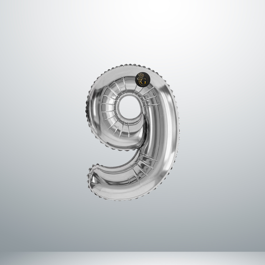 بالون هيليوم رقم 9 طائر أحجام مختلفة - Grigio