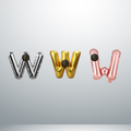 بالون هيليوم حرف W طائر أحجام مختلفة - Grigio 