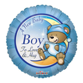 بالون استقبال مواليد ولادي بعبارة A New Baby Boy - Grigio 
