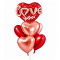 بالونات Love You قلوب منفوخة بالهيليوم - Grigio 