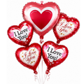 بالونات I Love You قلوب حمراء منفوخة بالهيليوم - Grigio 