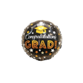 بالون Congratulations Grad اسود منفوخ بالهيليوم - Grigio 