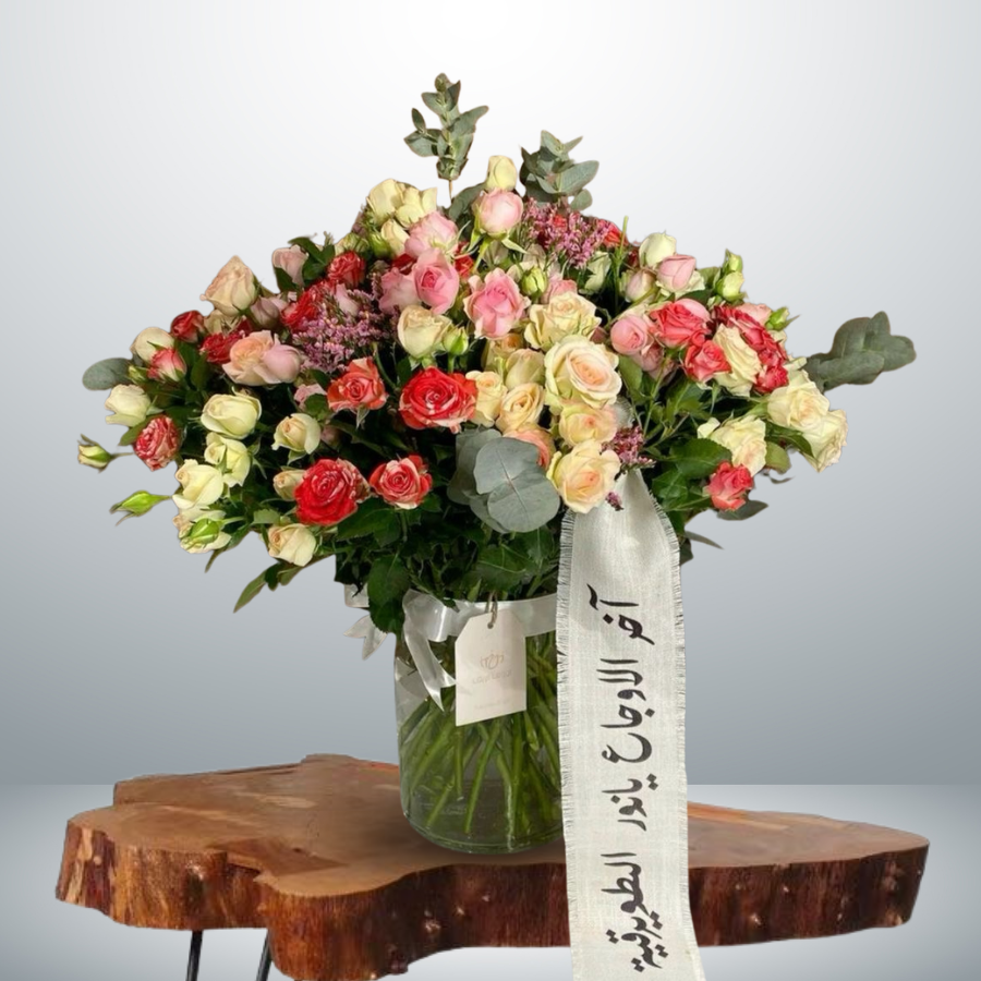 فازة ورد ملون ناعمة - Grigio 