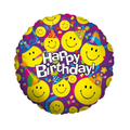 بالون Happy Birthday سمايلات بنفسجي - Grigio 