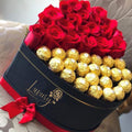 Chocolate Romance – Deluxe Flower & Truffle Box