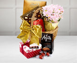 Thank You Indulgence – Gratitude Hamper with Flowers